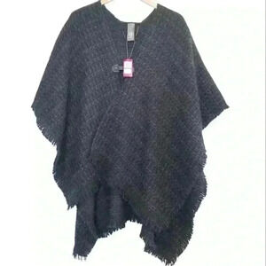 Vince Camuto Blu/Blk, Poncho, One Size